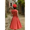 Robe rouge a pois sans manches