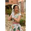 Robe a fleur évasée année 50