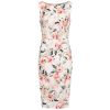 Robe crayon rétro a fleur