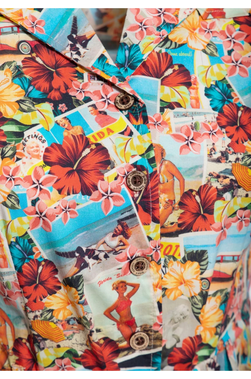 Robe Queen Kerosin imprimé tropical