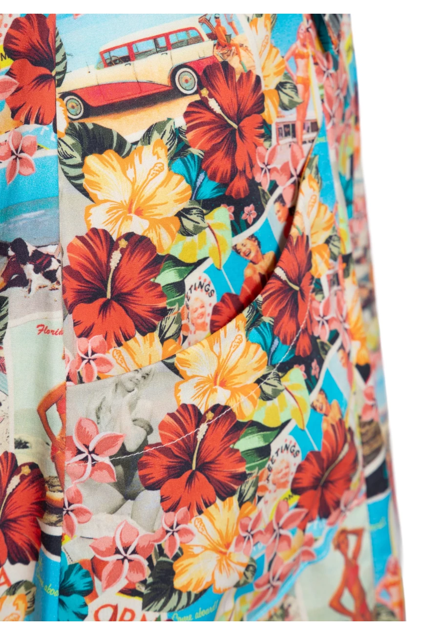 Robe Queen Kerosin imprimé tropical