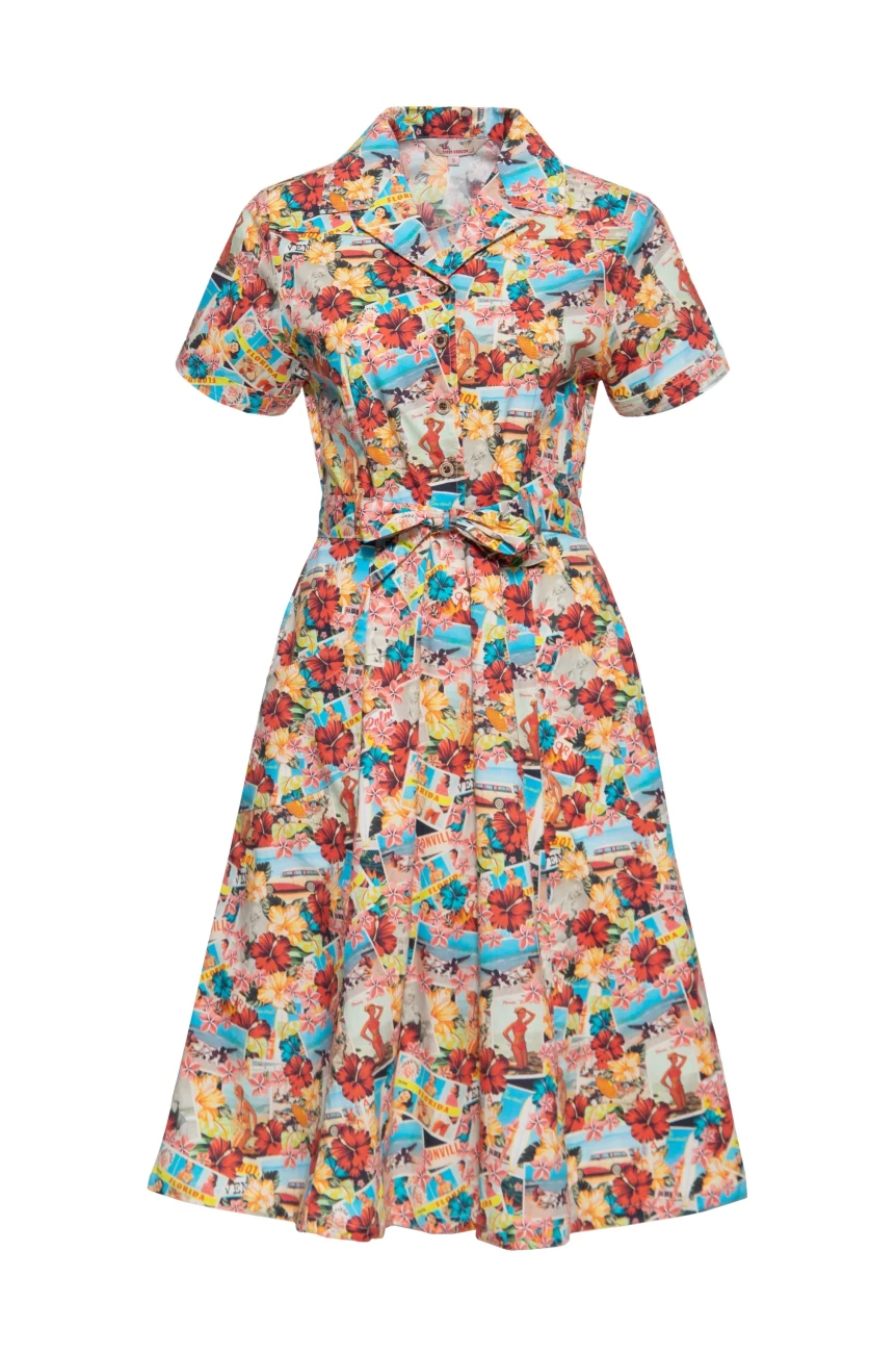 Robe Queen Kerosin imprimé tropical