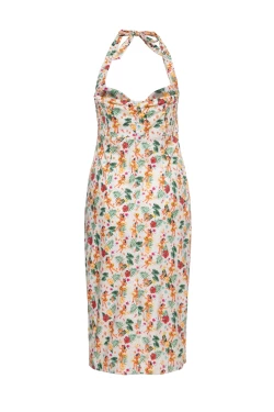 Robe rockabilly à tropical années 50 femme