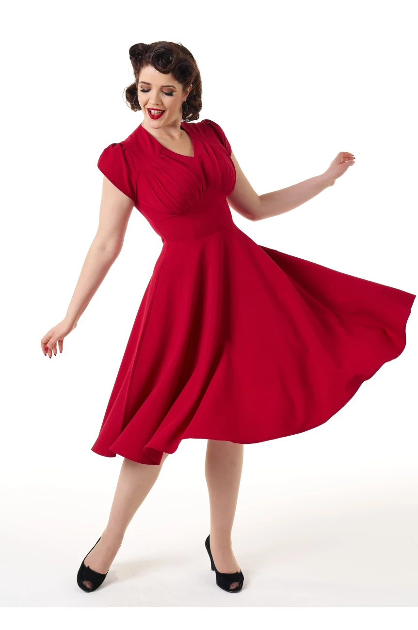 Robe retro rouge Pretty retro