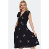Robe vintage noire brodée Voodoo vixen