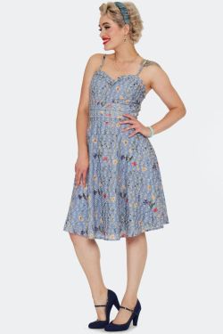 Robe a bretelle vintage a fleur
