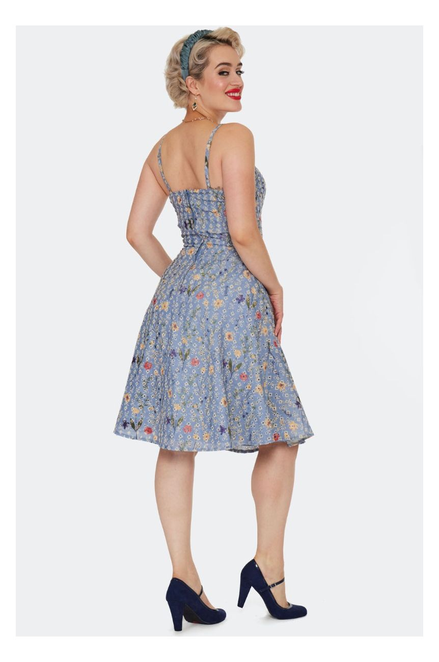 Robe a bretelle vintage a fleur