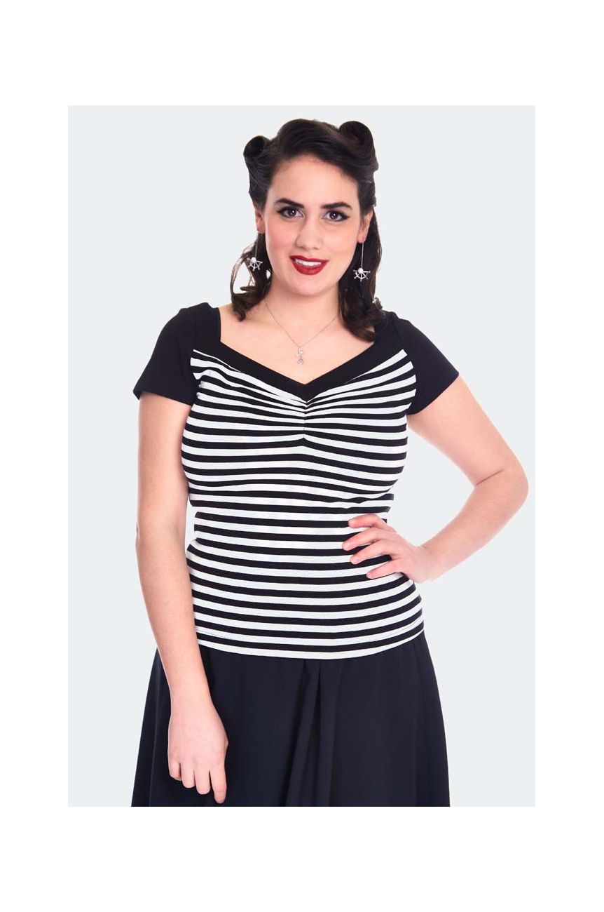Haut retro rayé rockabilly