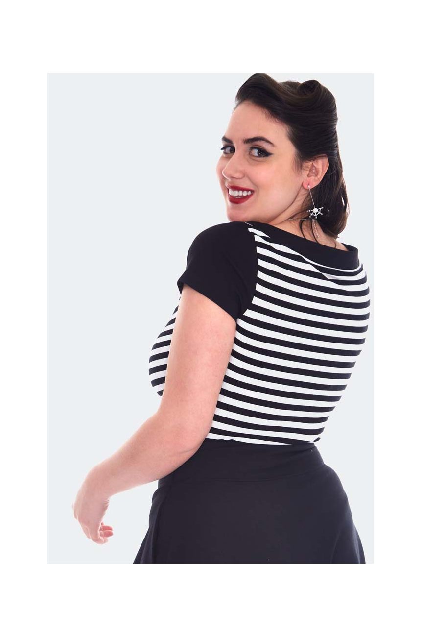 Haut retro rayé marin