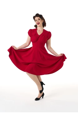 Robe retro rouge Pretty retro