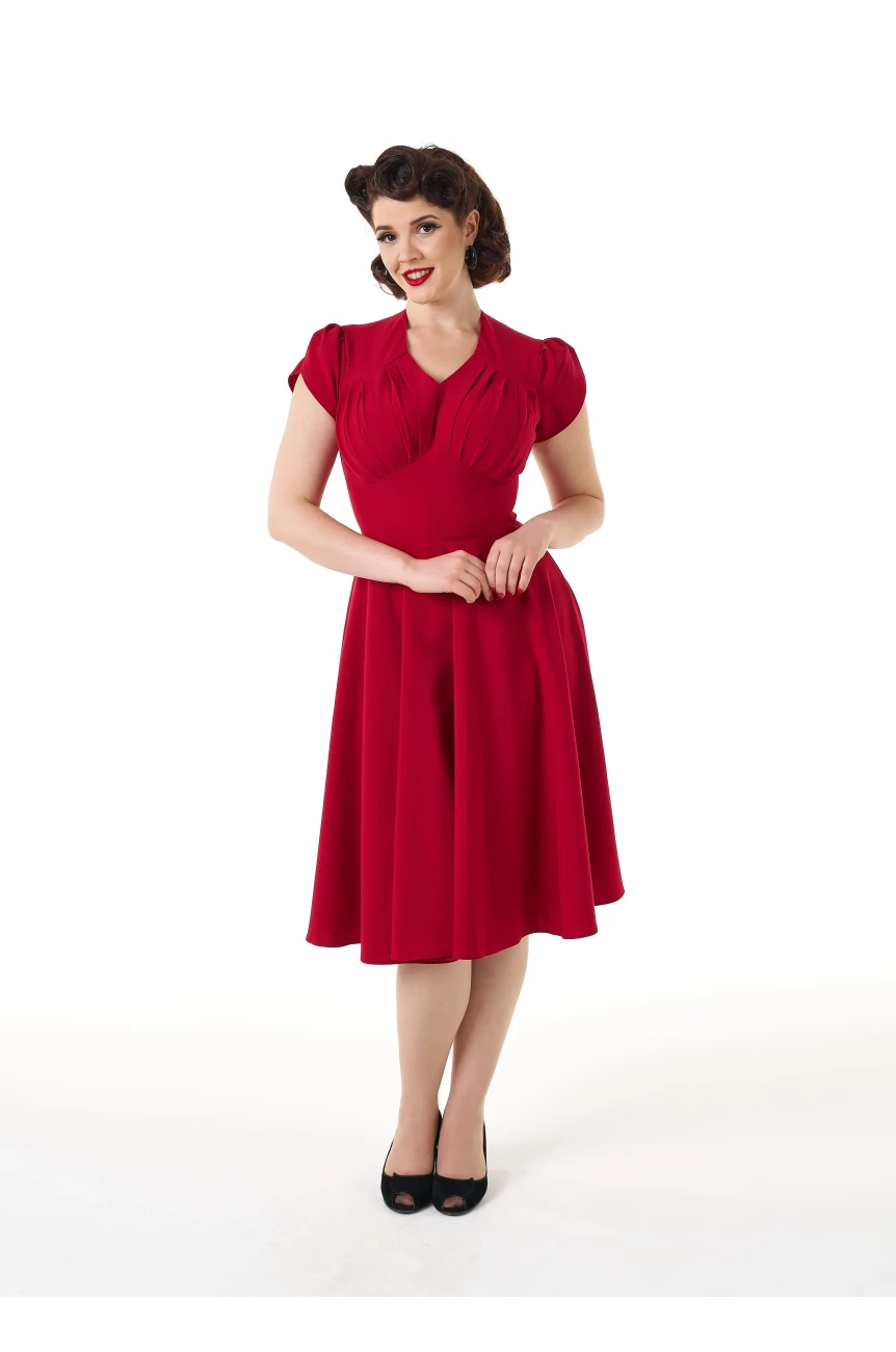Robe retro rouge Pretty retro