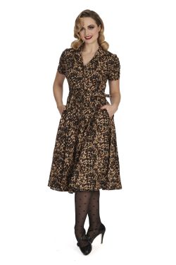 Robe chemise léopard Banned retro
