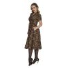 Robe chemise léopard rockabilly