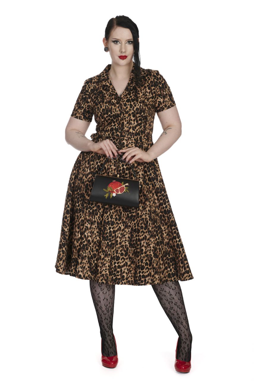 Robe chemise léopard vintage