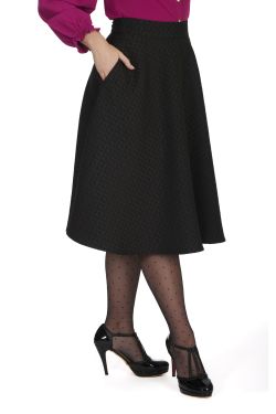 Jupe rétro swing motif coeur