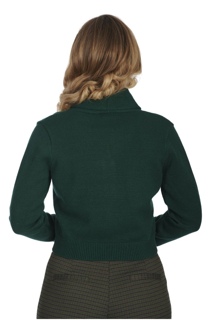 Cardigan pin-up vert rockabilly