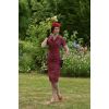 Robe crayon tartan rouge