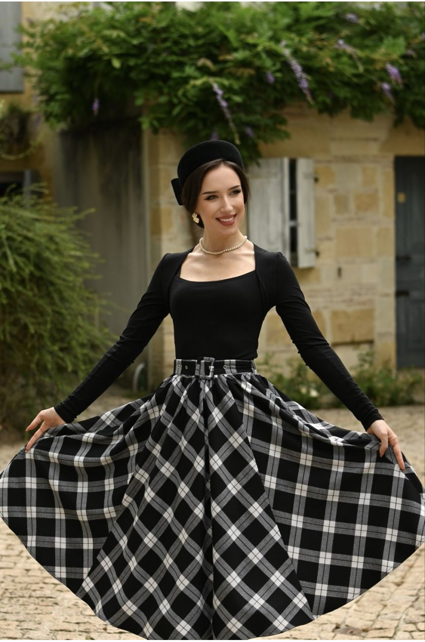 Jupe vintage a carreaux 