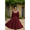 Robe hearts and roses+ bolero bordeaux