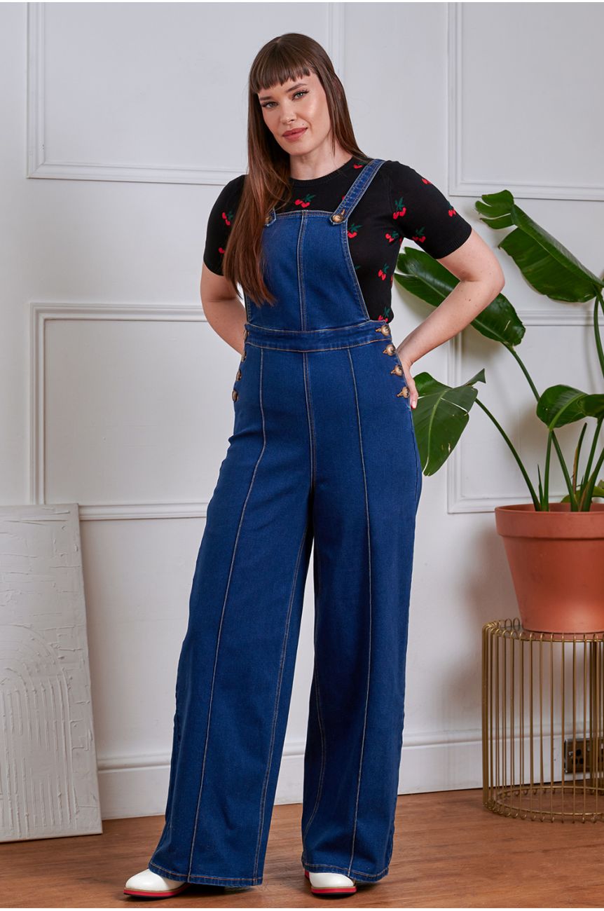 Rat Salopette D'été Décontractée En Jean Pour Fee Avec Bretelles