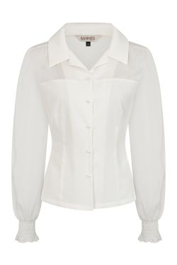 T-shirt blanc style rockabilly - Banned