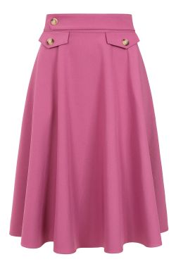 Jupe retro rose taille haute Banned