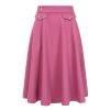 Jupe retro rose taille haute Banned