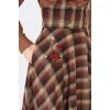 Jupe a bretelles carreaux marron Voodoo Vixen