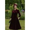 Robe retro en velours Hearts and roses