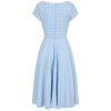 Robe Vichy Bleu Blanc Lacage Taille - Pin-Up Swing Vintage