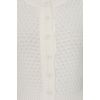 Gilet pin-up ivoire court tricot ajoure boutons central coton polyvalent