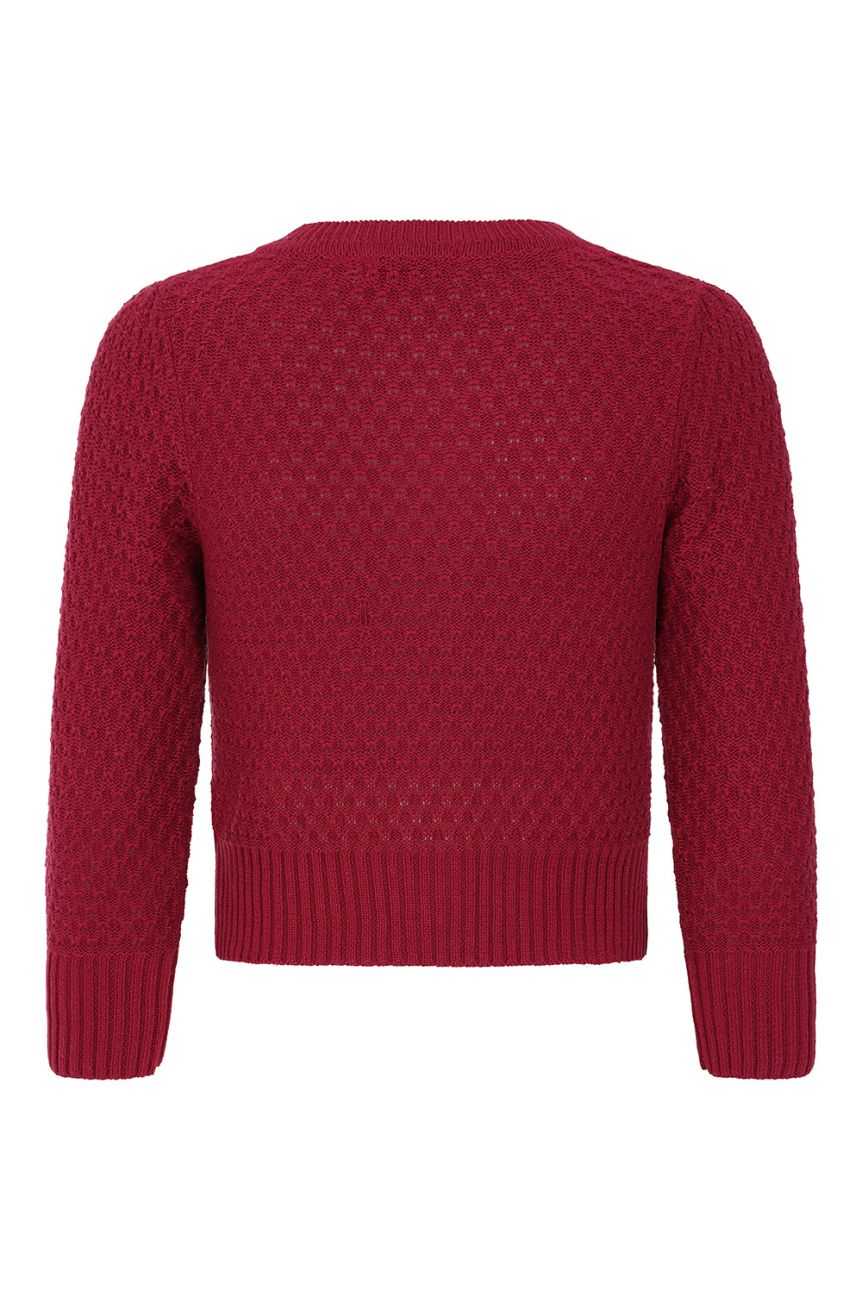 Gilet années 50 bordeaux en coton