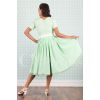 Dos robe menthe dentelle fermeture zip jupe swing double mousseline Miss Candyfloss