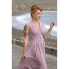 Robe swing mauve lilas boutons recouverts ceinture assortie style annees 50 rockabilly femme