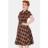 Robe a carreaux Voodoo vixen marron