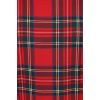 Robe rockabilly tartan rouge boutonnage devant ceinture fine poches swing pin-up retro