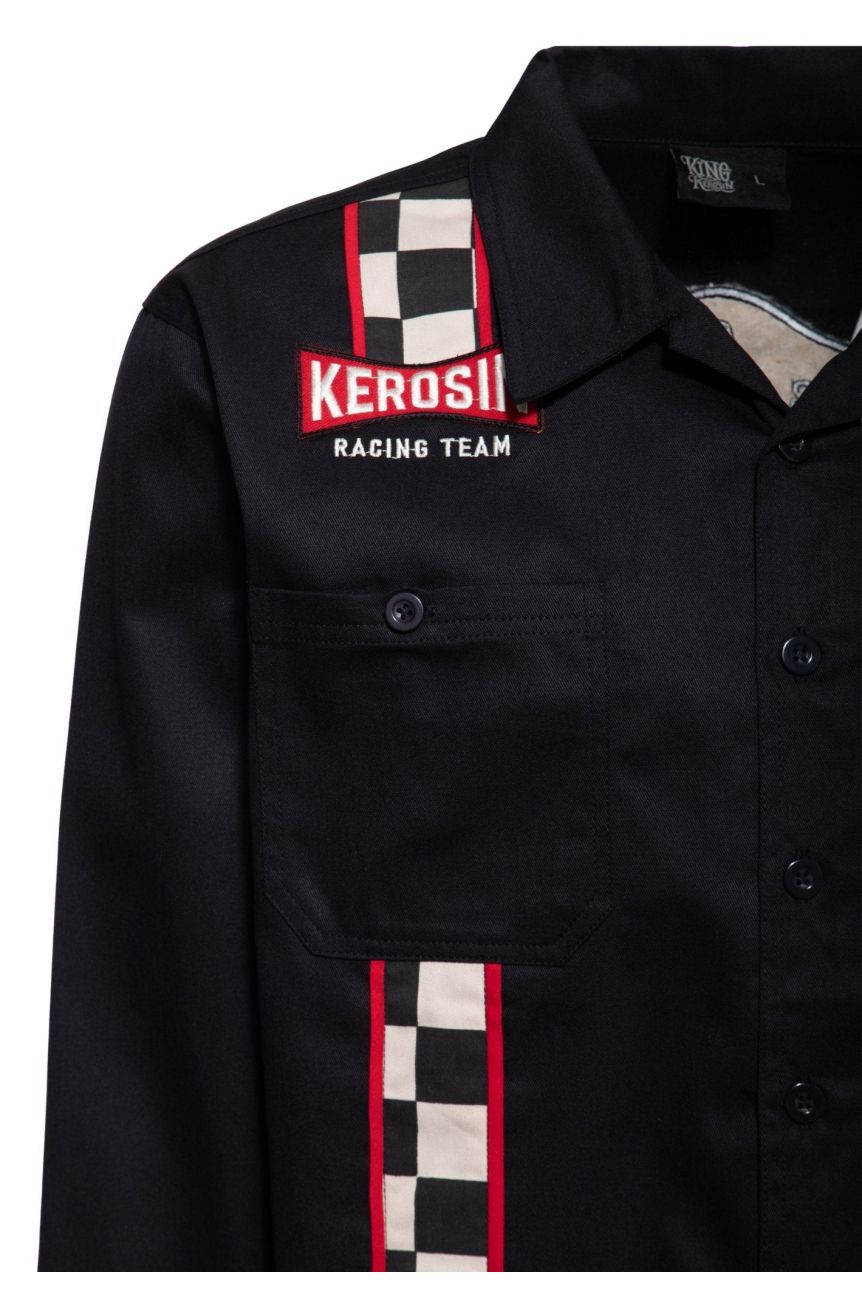 Chemise garage américain noire a matches king kerosin