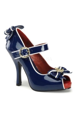 chaussures pin up ancre bleues