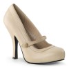 Chaussure pin up couture vernie beige