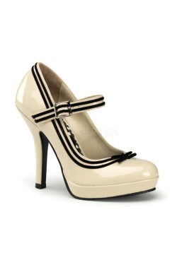 Chaussure retro pin up vinyle noir