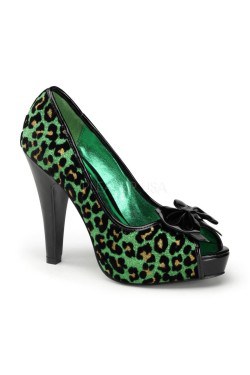 Chaussure leopard vert pin up