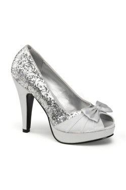 Escarpins a paillettes blanches