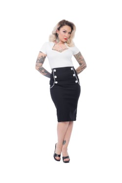 Jupe crayon annee50 pin up