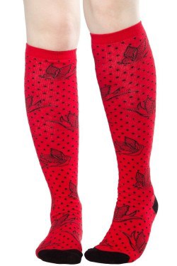 Chaussette haute hirondelle rock